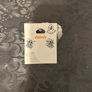 Claire's Silver Ghost Studs